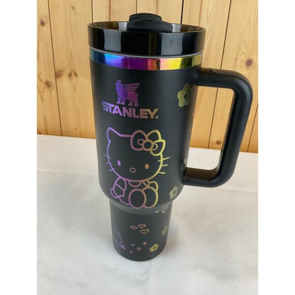 Pre-Owned Stanley Tumbler 40oz, Black Hello Kitty - Picture 1 of 5